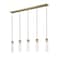 Z-Lite Beau Linear Chandelier, 5-Light, 4.75 In.W x 42 In.L x 12.75 In.H, Rubbed Brass/Clear 740P-5L-RB - alternate 7